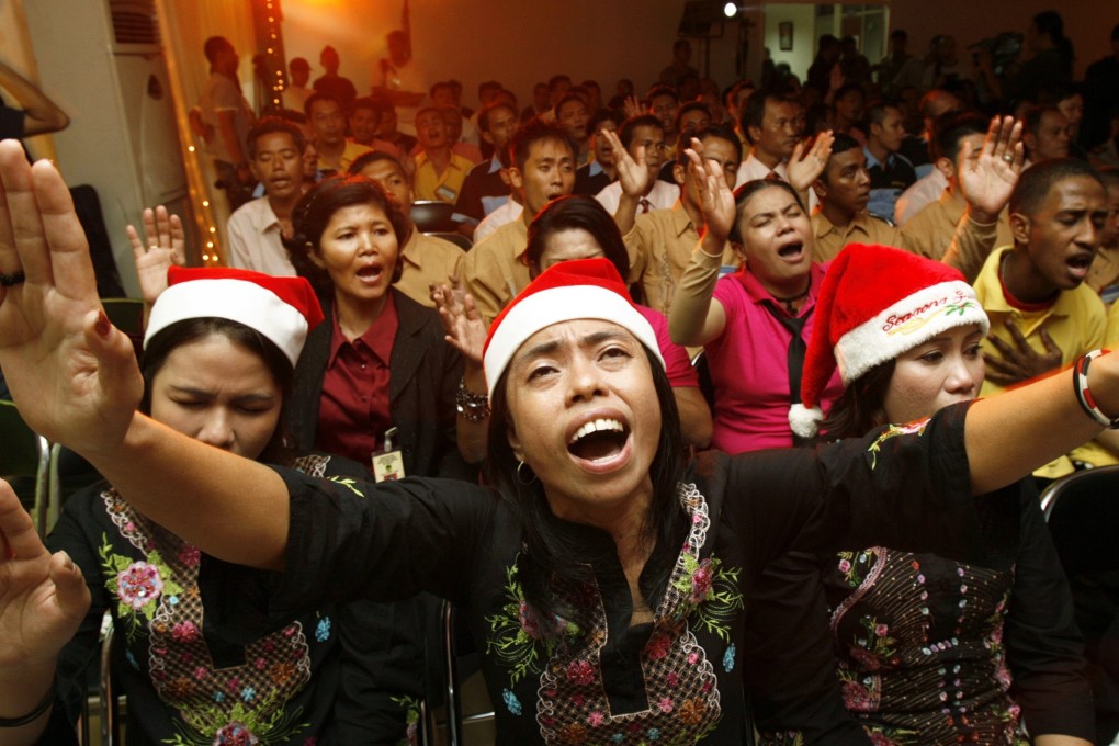 Christians in Jakarta jail attend a Christmas celebration. Photo: Reuters