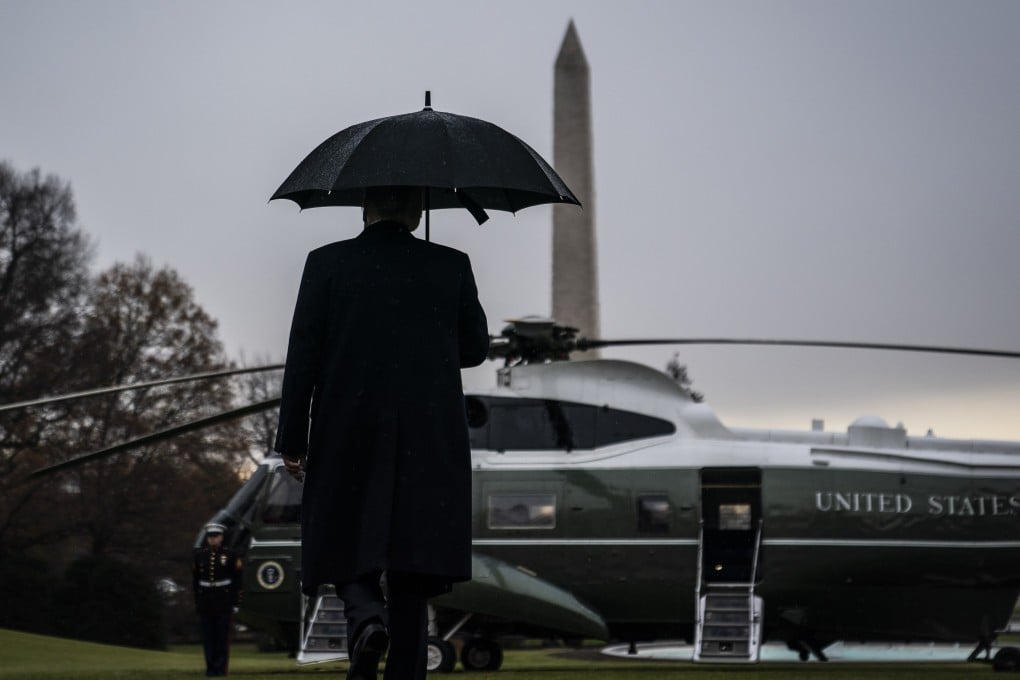 US President Donald Trump leaving the White House on Monday, en route to a Nato meeting in London. Photo: Jabin Botsford/Washington Post
