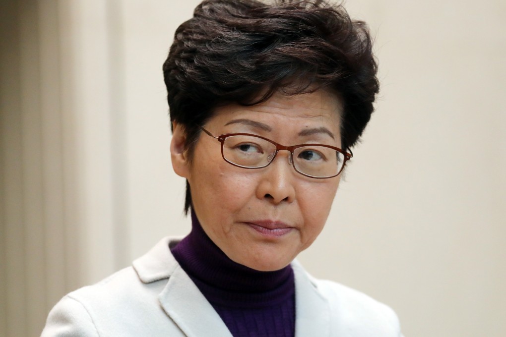 Hong Kong Chief Executive Carrie Lam says it is regrettable that a foreign legislature and government have used their legislation to meddle in Hong Kong affairs. Photo: Dickson Lee
