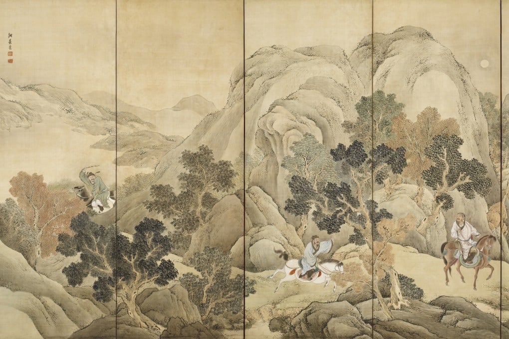 Xiao He chases Han Xin, by Yosa Buson.