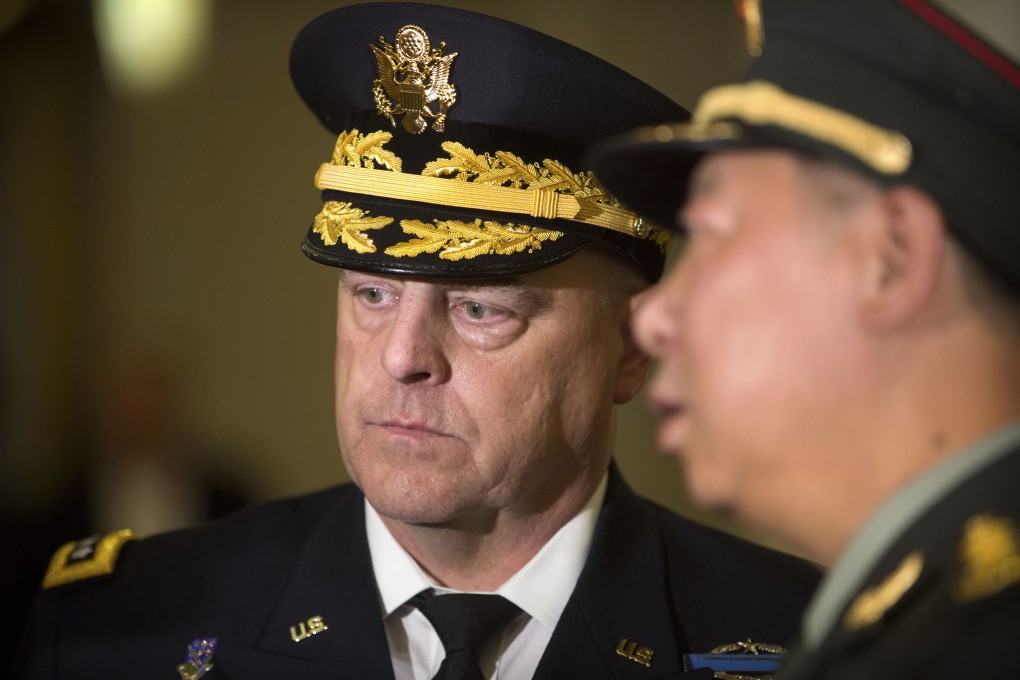 US Army Chief of Staff General Mark Milley and PLA General Li Zuocheng agreed to increase cooperation on military matters. Photo: AFP
