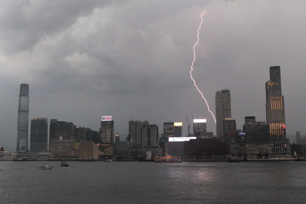 Lightning over Hong Kong’s Victoria Harbour in August. The prevalence of storms in the city this year is on a par with 2014, which was a record year. Photo: Roy Issa