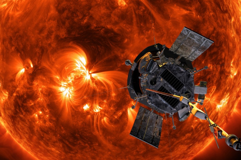 An illustration of the sun-bound Parker Solar Probe. Image: Nasa/Johns Hopkins APL/Steve Gribben