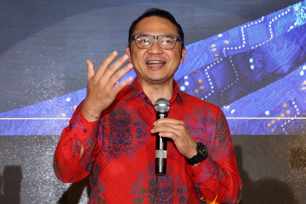 Indonesian national airline Garuda Indonesia's then-CEO Ari Askhara speaks at an event in Jakarta in October. Photo: EPA
