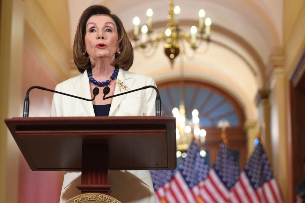 US Speaker of the House Nancy Pelosi delivers remarks about the impeachment inquiry into US President Donald Trump at the US Capitol in Washington. Photo: AFP