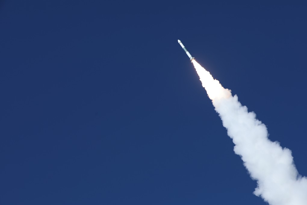 One of the KZ1A rockets blasts off. Photo: Xinhua