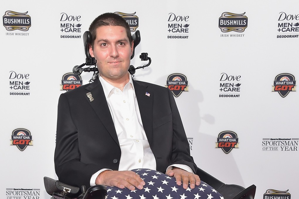 Pete Frates attends the Sportsman Of The Year ceremony in New York in December 2014. Photo: AFP