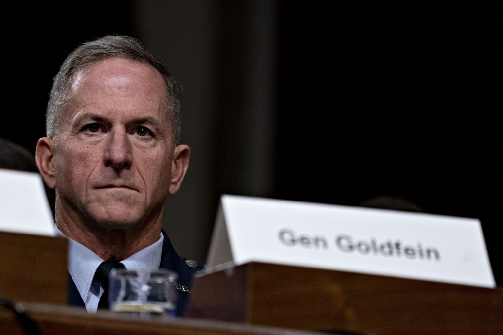 General David Goldfein, chief of staff of the US Air Force, says that the job of the US military is to facilitate negotiators. Photo: Bloomberg