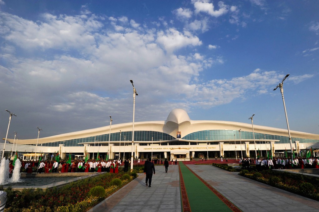 The US$2.3 billion Ashgabat International Airport in Turkmenistan. Built to handle 17 million passengers a year, its annual flow of visitors hasn’t exceeded 10,000. It is one of many monuments to himself the country’s eccentric former ruler had built. Photo: AFP