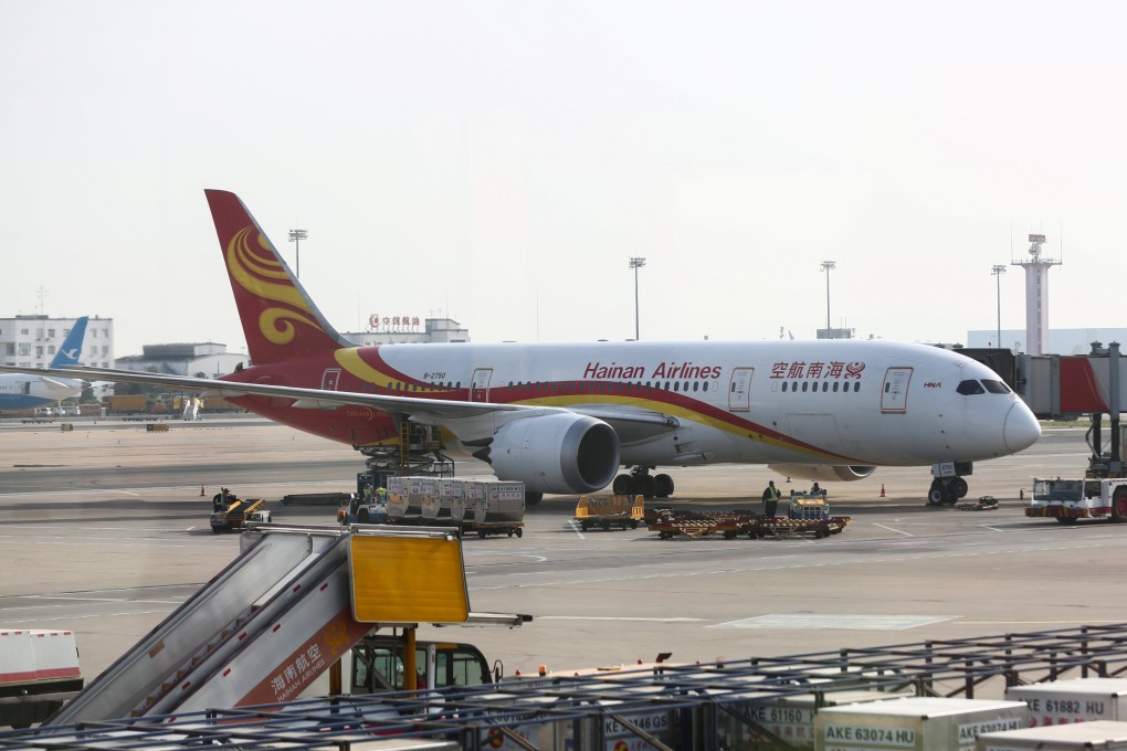 The Hainan Airlines flight returned to the departure gate to let the couple off. Photo: Reuters