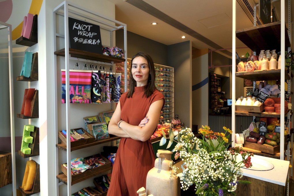 Annabelle Baker, director of Lush Greater China. The cosmetics company recently launched its first store in Hong Kong that is completely free of plastic packaging. “We aren’t focused on sustainability ... we are focused on regeneration,” Baker says.