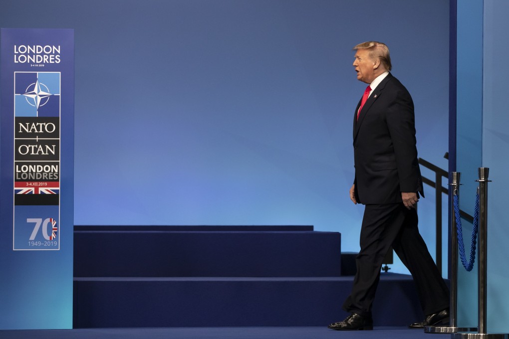 US President Donald Trump has his own interests, not those of Nato, at heart. Scoring points against China is part of his strategy for his re-election bid. Photo: Xinhua