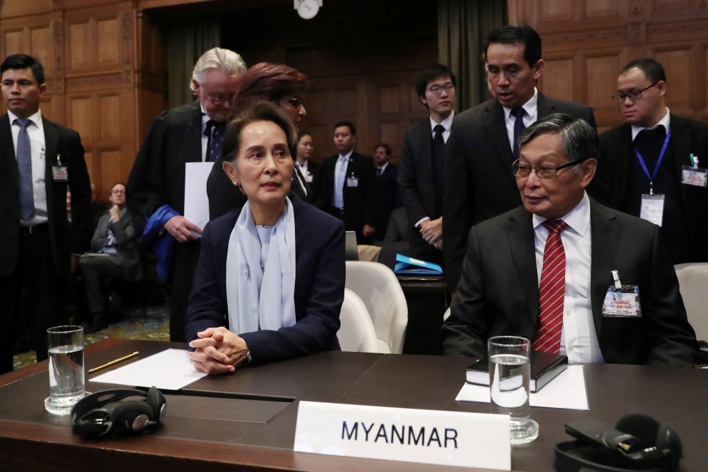 Aung San Suu Kyi attends a second day of hearings at the International Court of Justice in The Hague on December 11, 2019. Photo: Reuters