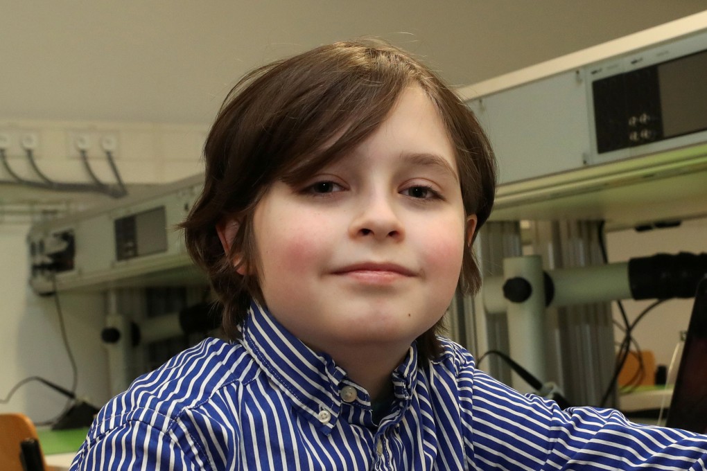 Nine-year-old Laurent Simons at the Eindhoven University of Technology in the Netherlands in November. Photo: Reuters