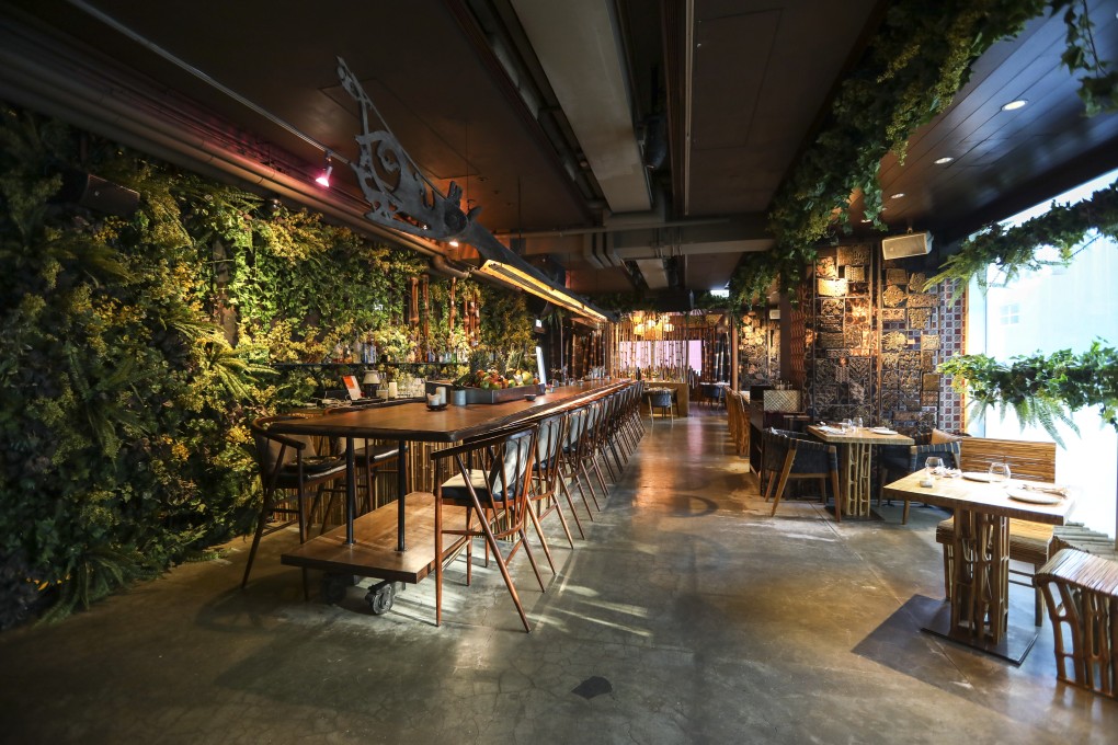 The interior of Poem, a new Indonesian restaurant in Central, Hong Kong with a spa-like atmosphere. Photo: Xiaomei Chen