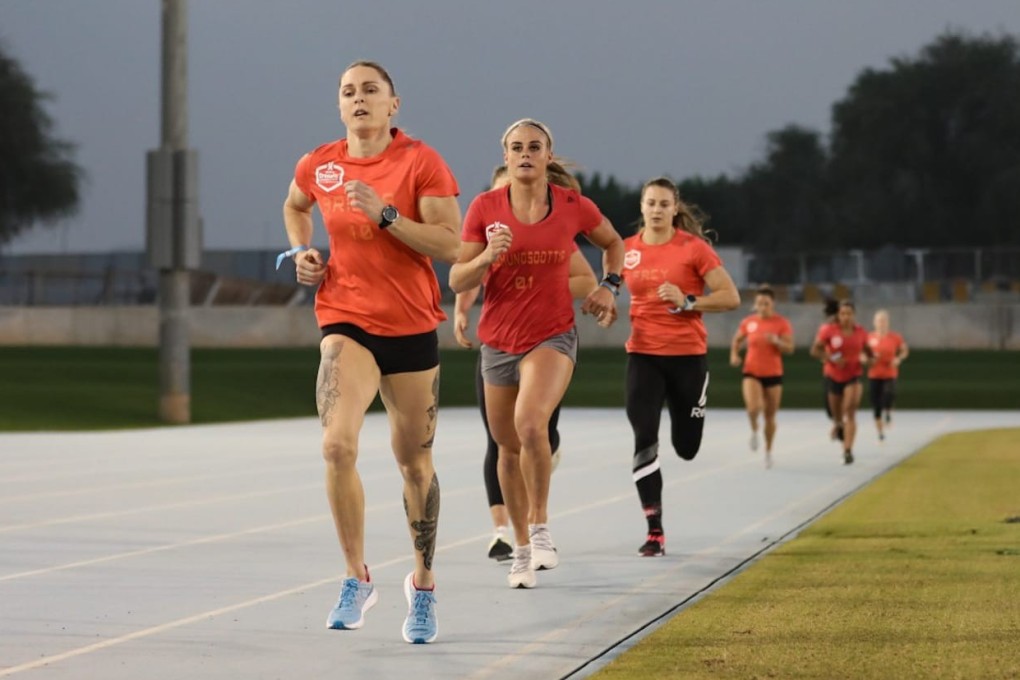 Samantha Briggs leads the pack on day one. Photo: Dubai CrossFit Championship/Adnan Karimjee