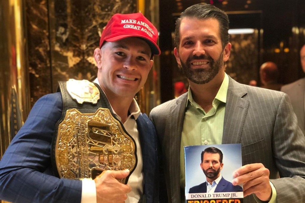 Colby Covington poses with Donald Trump Jnr. Photo: Instagram