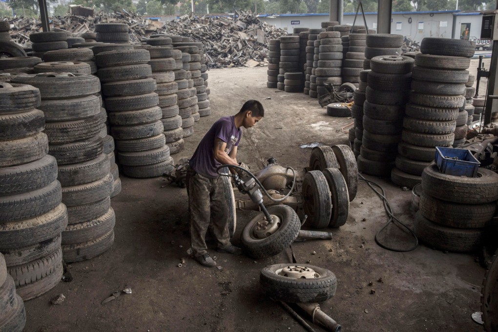 China’s tyre recycling industry body says dealing with the 13 million tyres discarded every year could be worth US$14.2 billion to the country’s economy. Photo: Getty Images