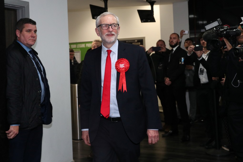 Labour Party leader Jeremy Corbyn after winning his north London electoral seat. Photo: Reuters