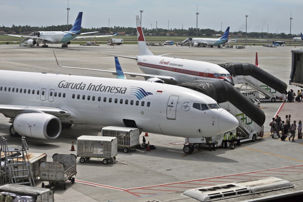 Garuda Indonesia planes parked up at Soekarno-Hatta International Airport in Tangerang, Jakarta. Photo: AP