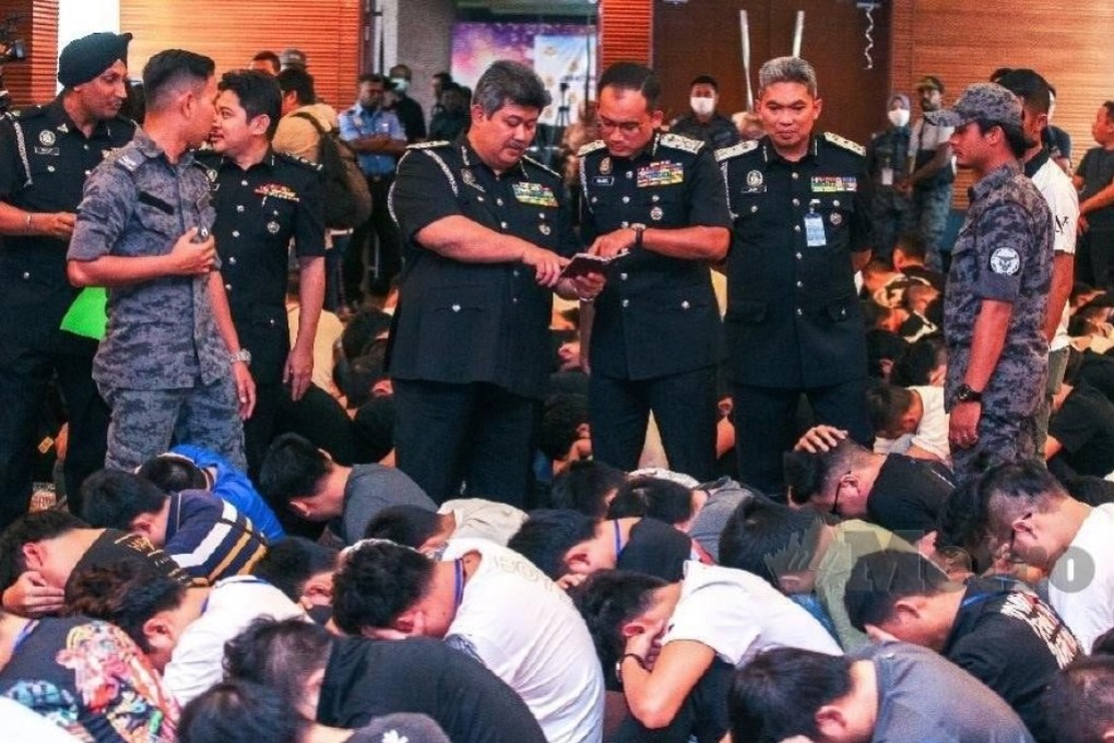 A photo posted on the Immigration Department's Facebook pages in November showing some of those they had detained. Photo: Facebook