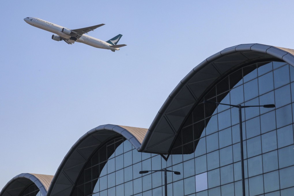A flight leaves Hong Kong, but airlines in the city have already reduced passenger capacity on their services well into 2020. Photo: Felix Wong