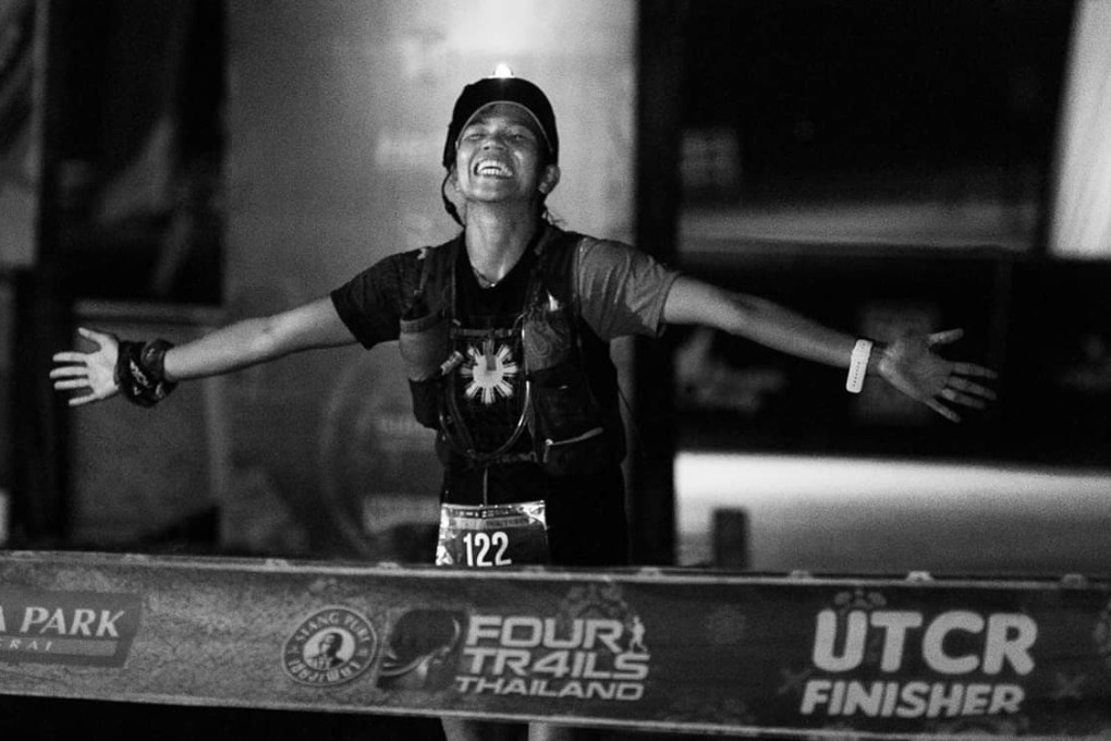 Domestic Helper Fredelyn Alberto finishes the Four Trails Thailand, part of the Asia Trail Master series. Photo: Asia Trail Master