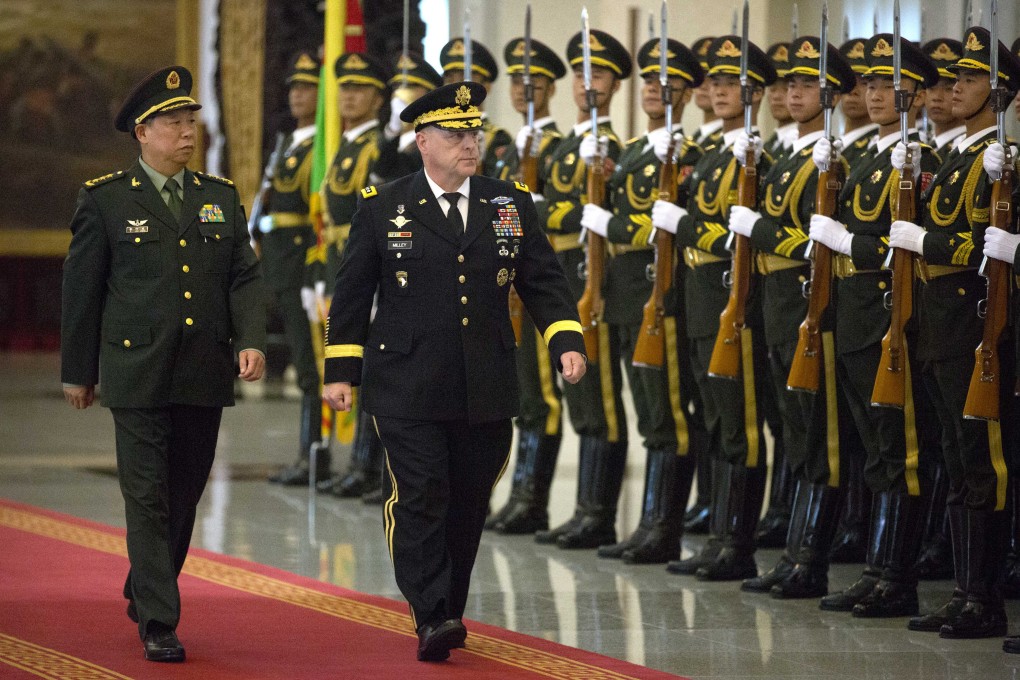 People’s Liberation Army chief General Li Zuocheng and Pentagon boss General Mark Milley are keen to boost military ties between China and the US. Photo: AFP