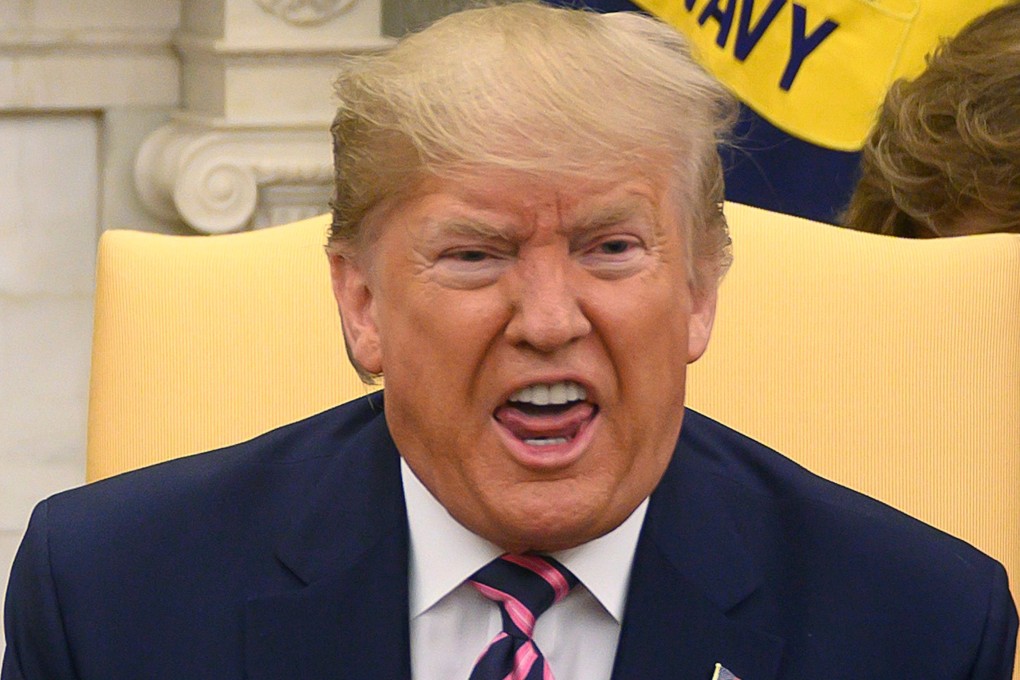 US President Donald Trump speaks during a meeting at the White House on Friday. Photo: AFP