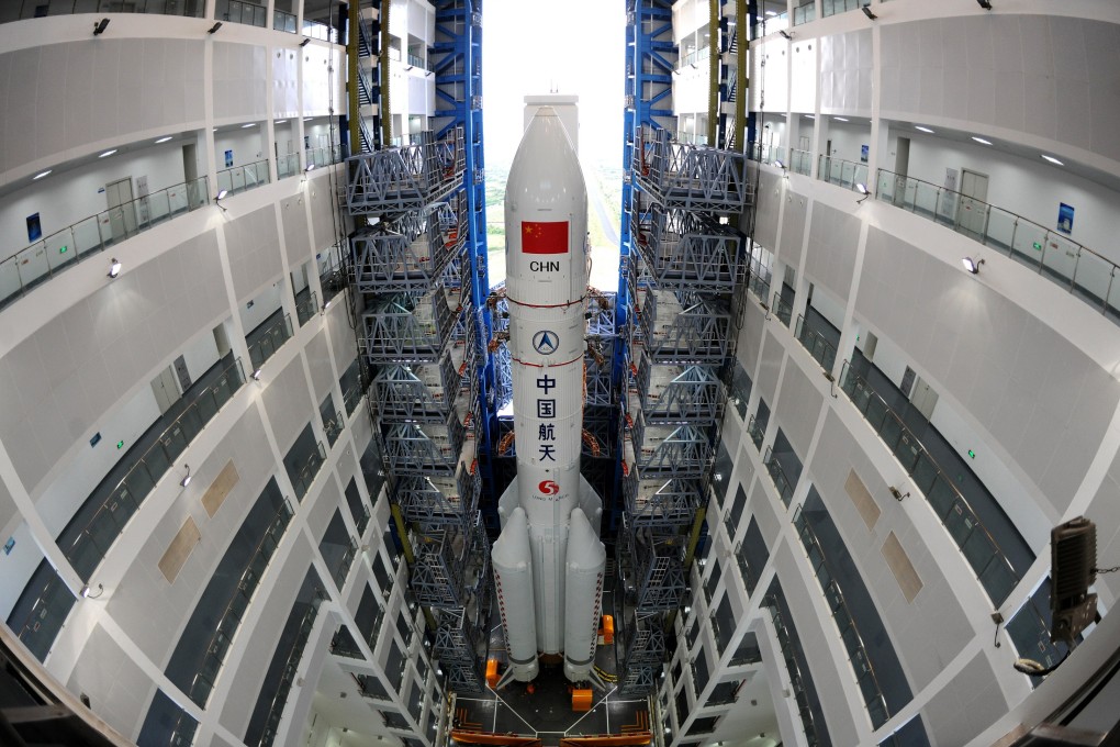 A Long March 5 stands by at the Wenchang Space Launch Centre in Hainan. Photo: Xinhua