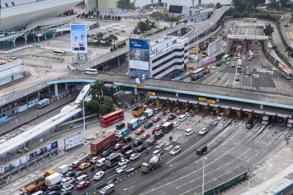 The Cross-Harbour Tunnel was closed for two weeks in November with protests raging in the area. Motorists suffered fresh delays on a much smaller scale on Sunday. Photo: AFP