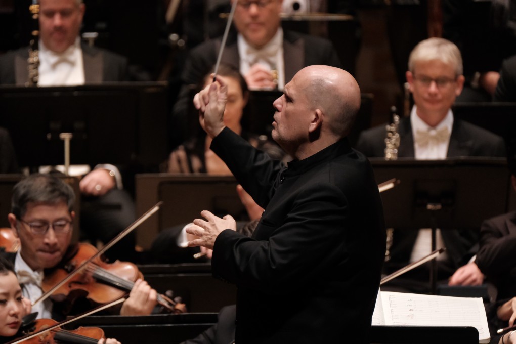 Jaap van Zweden conducts the Hong Kong Philharmonic Orchestra at the Hong Kong Cultural Centre Concert Hall on December 14, a concert featuring two movements from Mahler’s incomplete 10th symphony and Shostakovich’s Symphony No. 10. Photo: Ka Lam/HK Phil