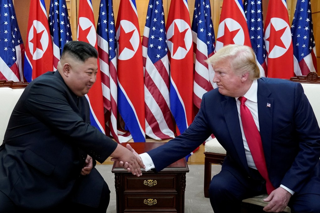 North Korean leader Kim Jong-un with US President Donald Trump. Photo: Reuters