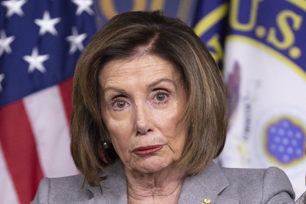 US Speaker of the House Nancy Pelosi holds a news conference on Capitol Hill. Donald Trump suggested on Twitter that her teeth were falling out as she answered a reporter’s question. Photo: EPA
