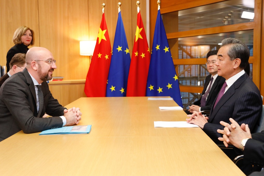 European Council President Charles Michel meets Chinese Foreign Minister Wang Yi on Tuesday. Photo: DPA
