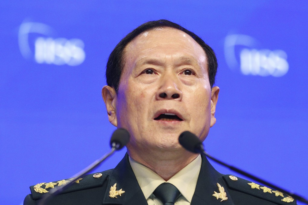 Chinese Defence Minister General Wei Fenghe met his Japanese counterpart in Beijing on Wednesday. Photo: AP