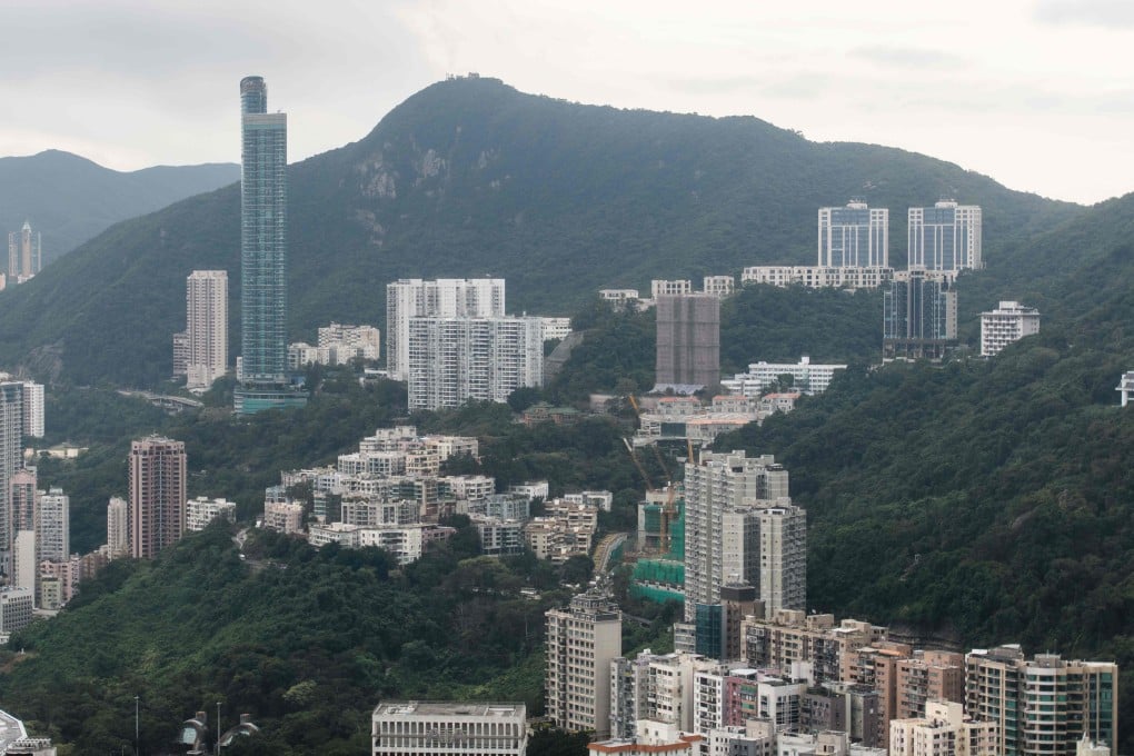 A view of Mount Nicholson luxury development at The Peak in Hong Kong on November 21, 2017. Photo: AFP