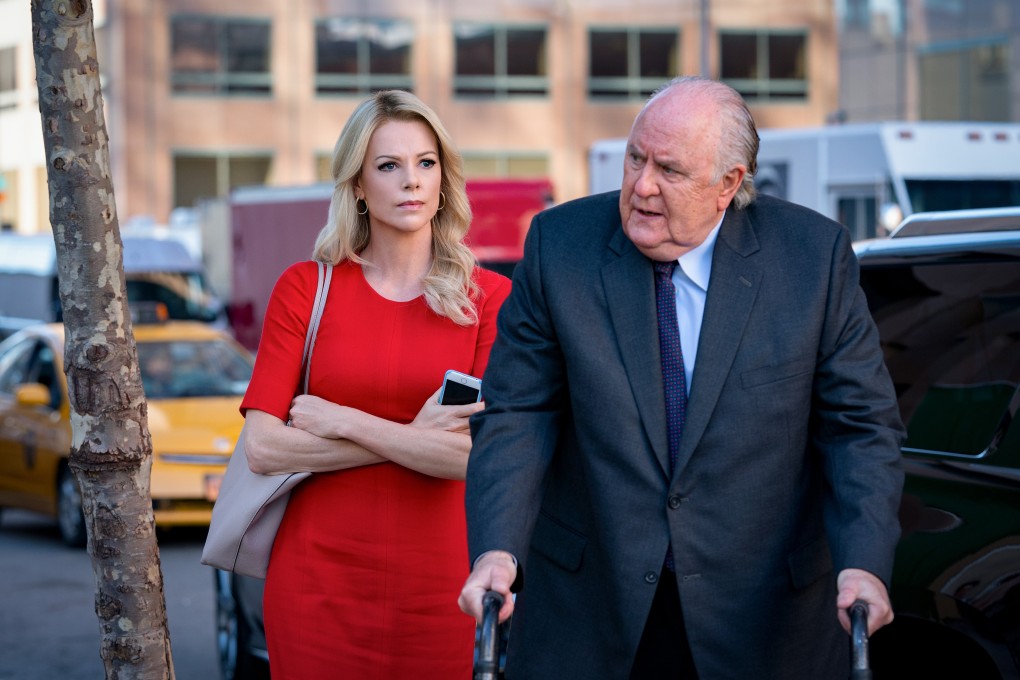 Charlize Theron and John Lithgow in Bombshell (category: IIB), directed by Jay Roach and also starring Nicole Kidman and Margot Robbie. Photo: Handout