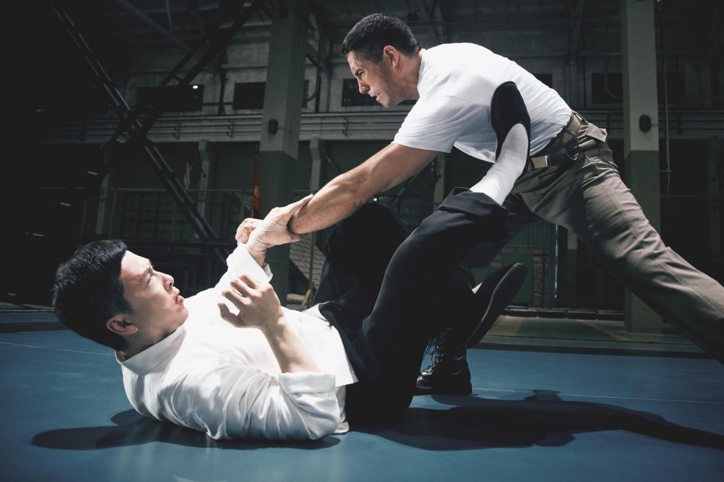 Donnie Yen and Scott Adkins in a still from Ip Man 4: The Finale (category IIB; Cantonese, English, Mandarin), directed by Wilson Yip. Wu Yue co-stars.