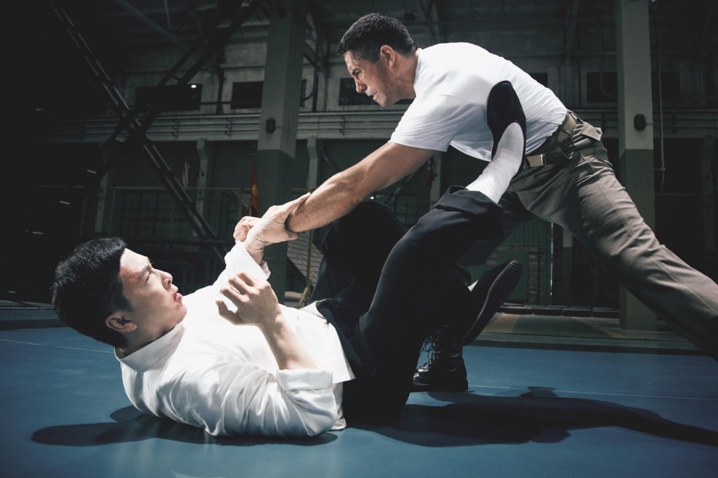Donnie Yen and Scott Adkins in a still from Ip Man 4: The Finale (category IIB; Cantonese, English, Mandarin), directed by Wilson Yip. Wu Yue co-stars.