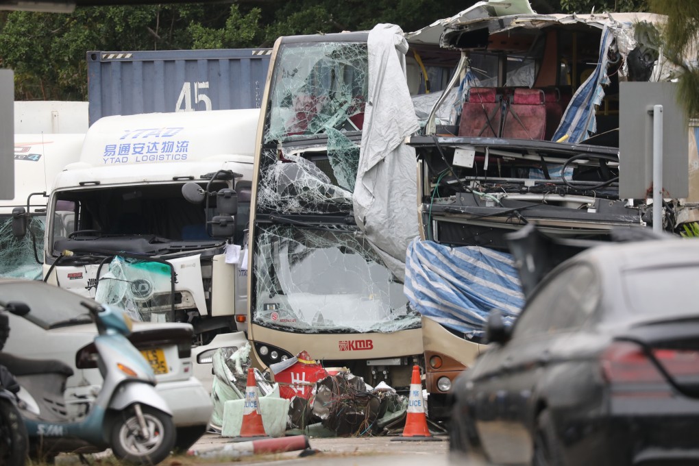Six people were killed and 39 injured in Wednesday’s crash, which ripped much of the roof off the bus. Photo: Dickson Lee
