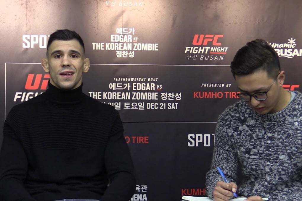 Aleksandar Rakic speaks to the media in Busan. Photo: Nicolas Atkin