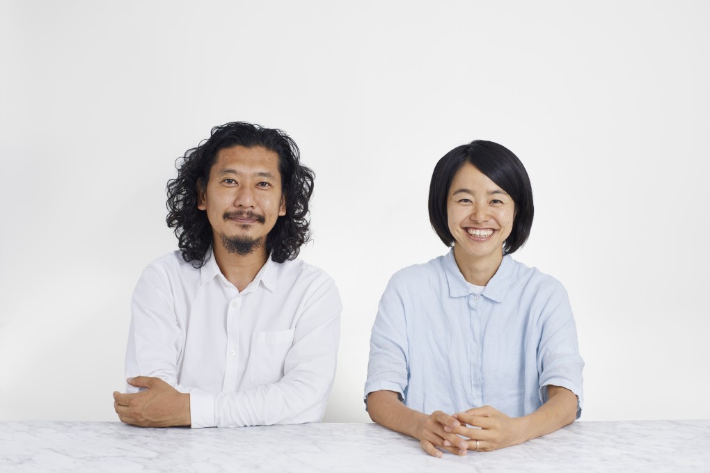 Masahiro (left) and Mao Harada, of Mount Fuji Architects Studio, who worked with artist Liam Gillick to design the Manabe Equation House, a hotel in Okayama, in Japan.