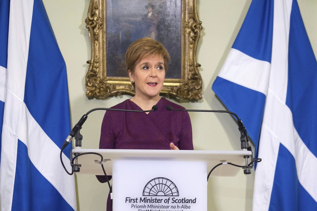 Scotland's First Minister Nicola Sturgeon sets out the case for a second referendum on Scottish independence on Thursday. Photo: AP