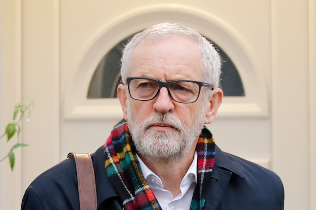 Britain's opposition Labour Party leader Jeremy Corbyn leaves his London home on Wednesday for the first full day of the new parliament following the general election. Photo: AFP