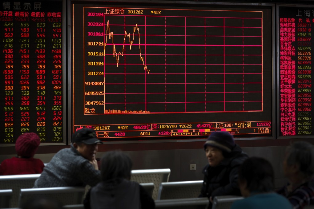 Chinese investors check stock prices at a brokerage house in Beijing on December 19, 2019. Photo: Associated Press