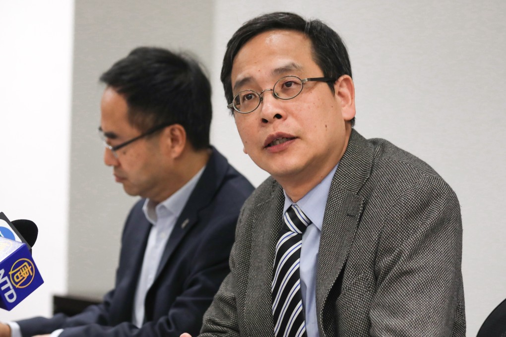 Ip Kin-yuen, the education sector lawmaker, says the Education Bureau has not been able to give fair treatment to people. Photo: Xiaomei Chen