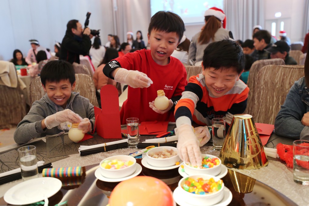The children were also treated to a Christmas buffet after the workshop. Photo: Edward Wong