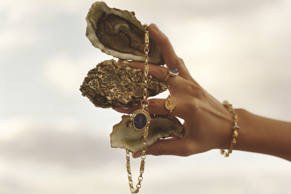 A selection of Lucy Folk jewellery. The designer likes dreaming up designs on the beach and on her travels, she says. Hers is one of a number of antipodean jewellery brands making pretty, and unconventional, pieces.