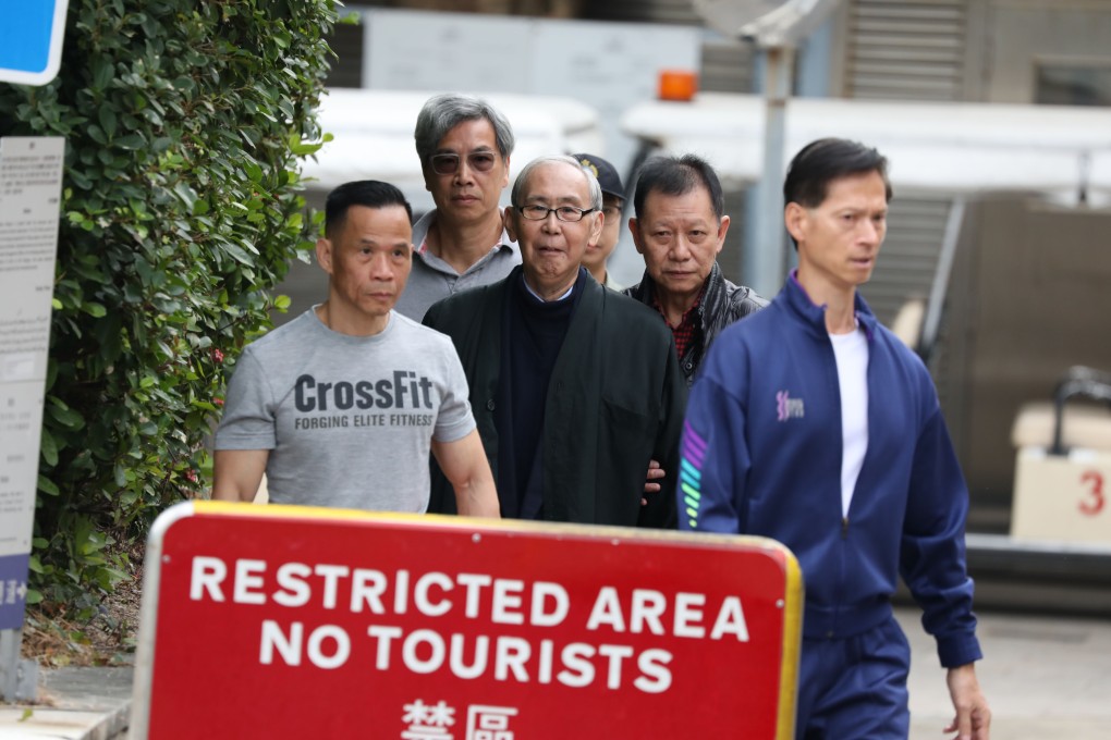 Rafael Hui walks out of Stanley Prison after serving five years for accepting bribes and inducements. Photo: Nora Tam